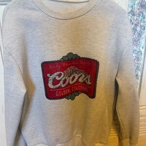 Coors Light Gray Crew Neck Sweater
